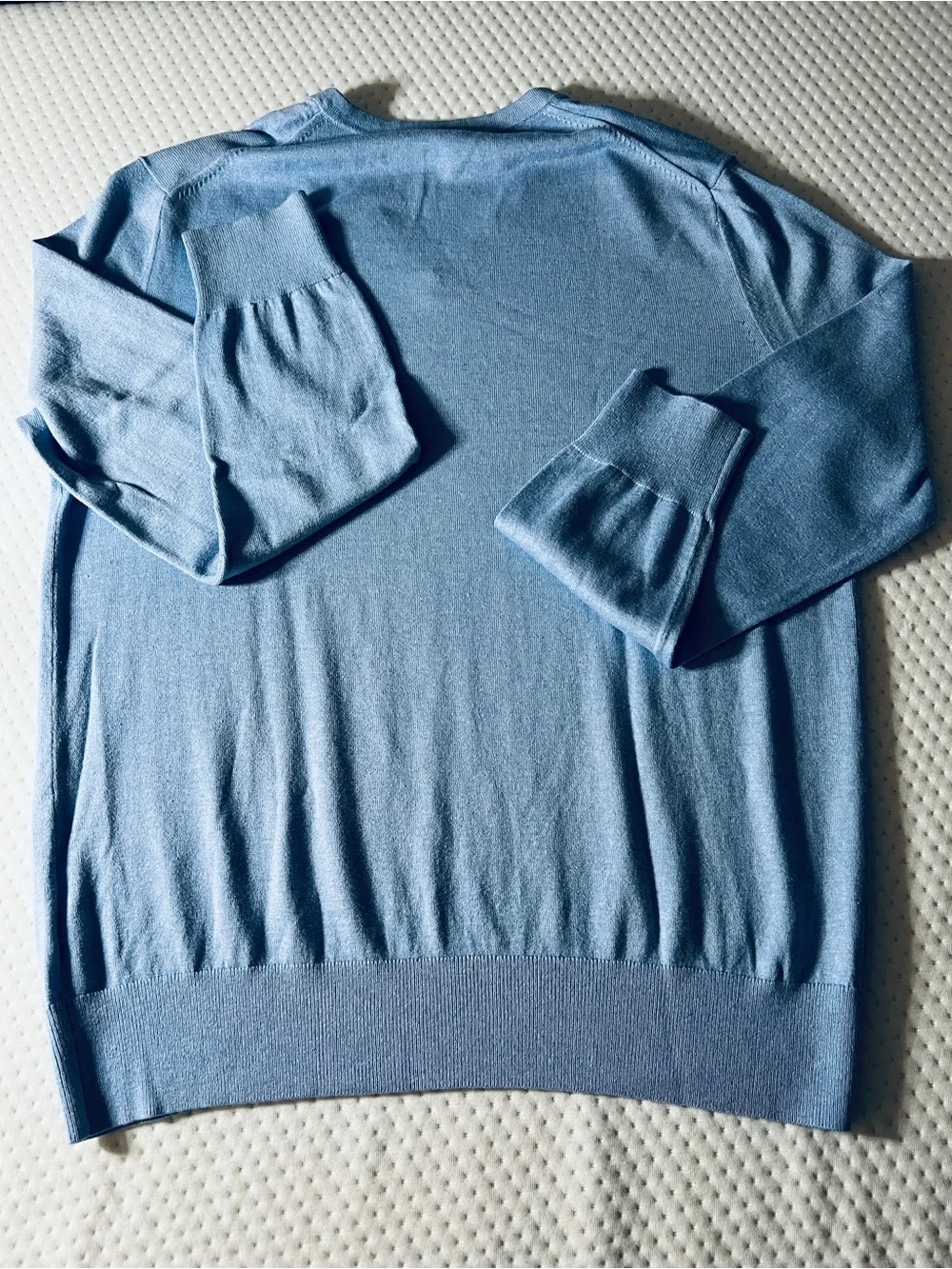 BANANA REPUBLIC Men's Sz L Luxury Blend Silk Cotton Cashmere V-Neck Sweater NWOT